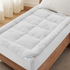 Bedlore single bed 3D fill luxurious bamboo fabric mattress topper, white