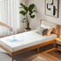 bedlore single bed bamboo fabric waterproof mattress protector, white