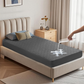 Bedlore waterproof single bed noiseless solid color luck charm print mattress protector, gray