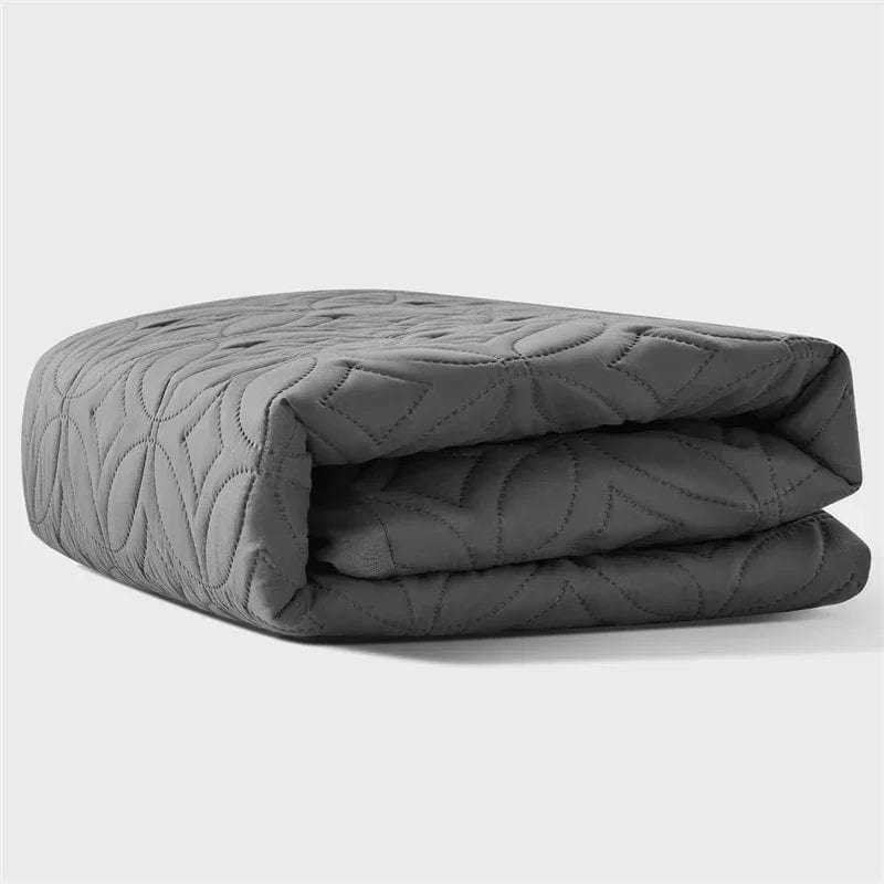 the waterproof good luck charm print mattress protector is easy to store, gray