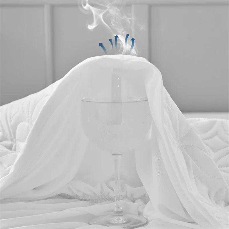 the mattress is breathable, white