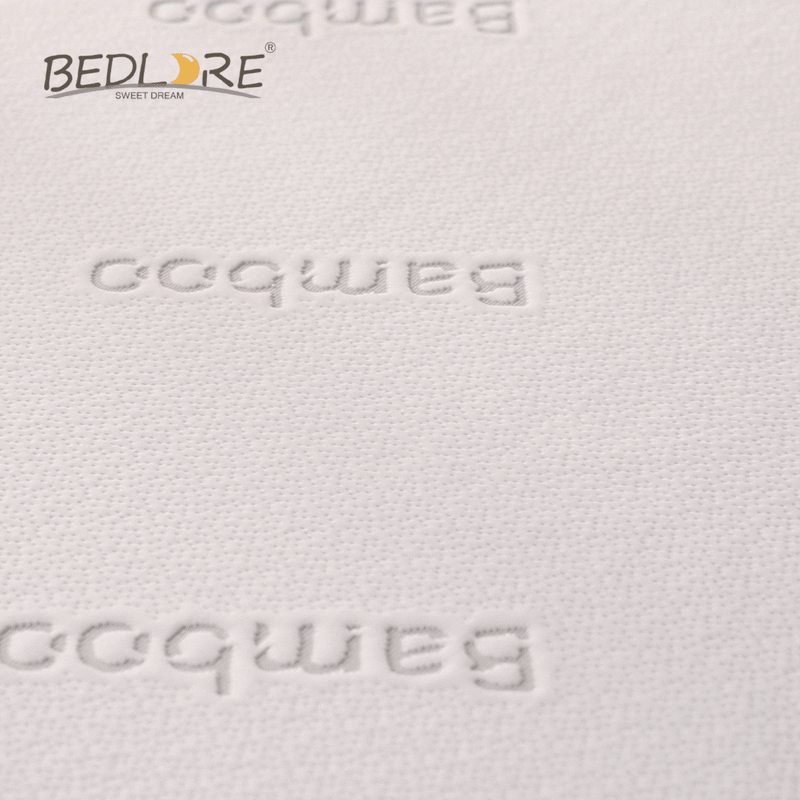 bamboo pattern fabric detail of the waterproof mattress protector