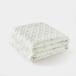 Bedlore waterproof eco-fabric honeycomb print breathable mattress protector, green