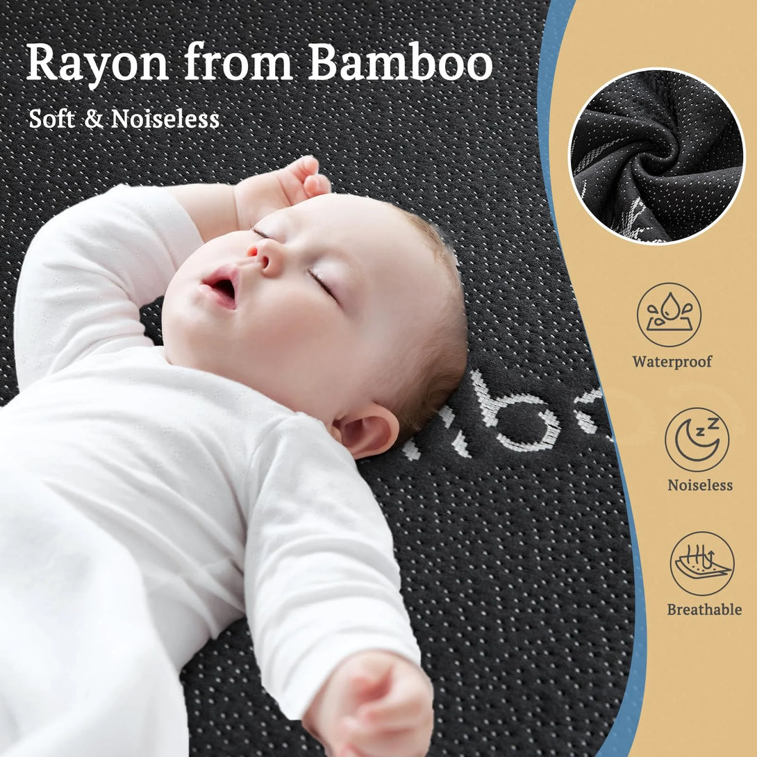 soft and noiseless rayon from bamboo, which is waterproof and breathable, gray