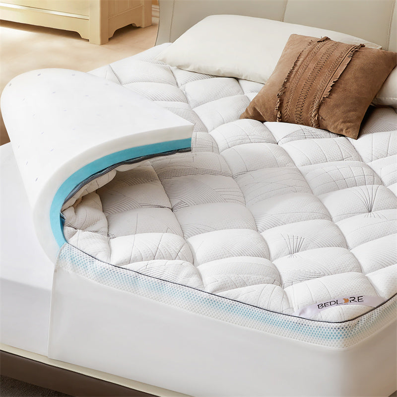 construct with premium memory foam, white