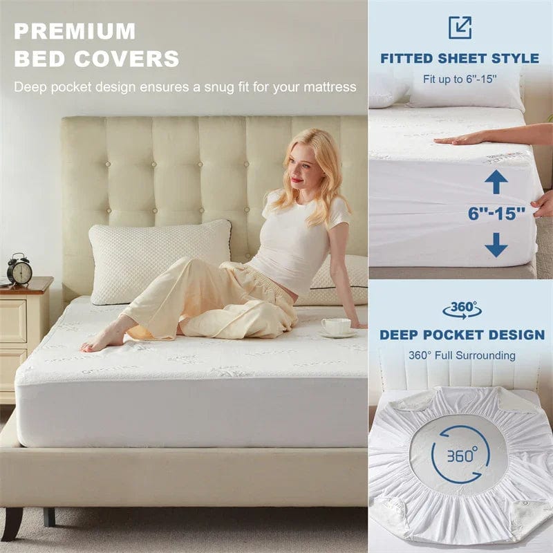 deep pocket design ensures a snug fit for your mattress, fitted sheet style, fit up to 6"-15"