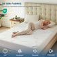 with 3D air fabric, this bamboo fabric waterproof mattress protector is soft, breathable, noiseless and waterproof, white