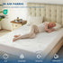 with 3D air fabric, this bamboo fabric waterproof mattress protector is soft, breathable, noiseless and waterproof, white