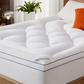 Bedlore® luxe extra thick pillow top mattress topper, white