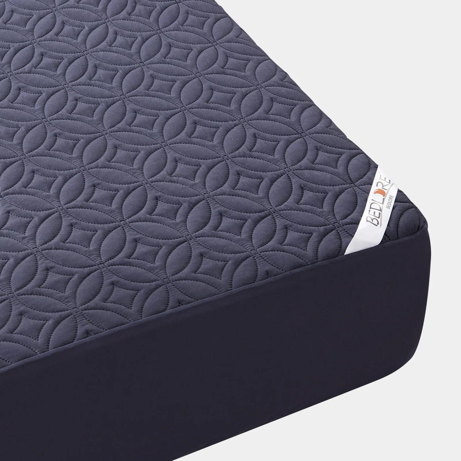 waterproof skin-friendly mattress protector, navy blue