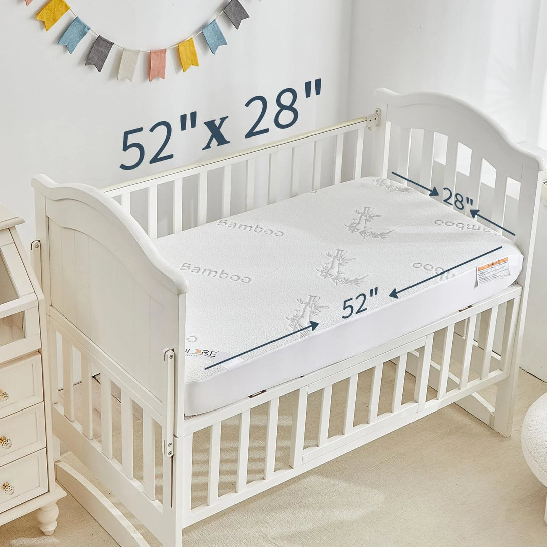 fit for 52”x28” crib size, white