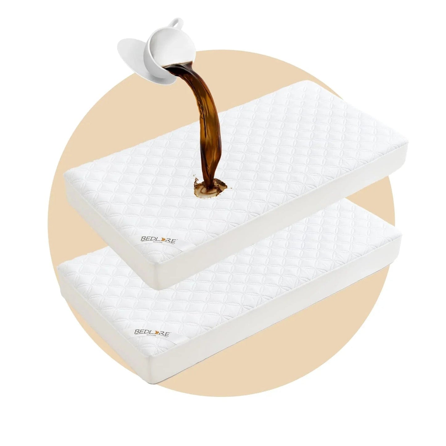Bedlore® 2 Packs Waterproof Crib Mattress Protector- Ultimate Baby Bed Protection