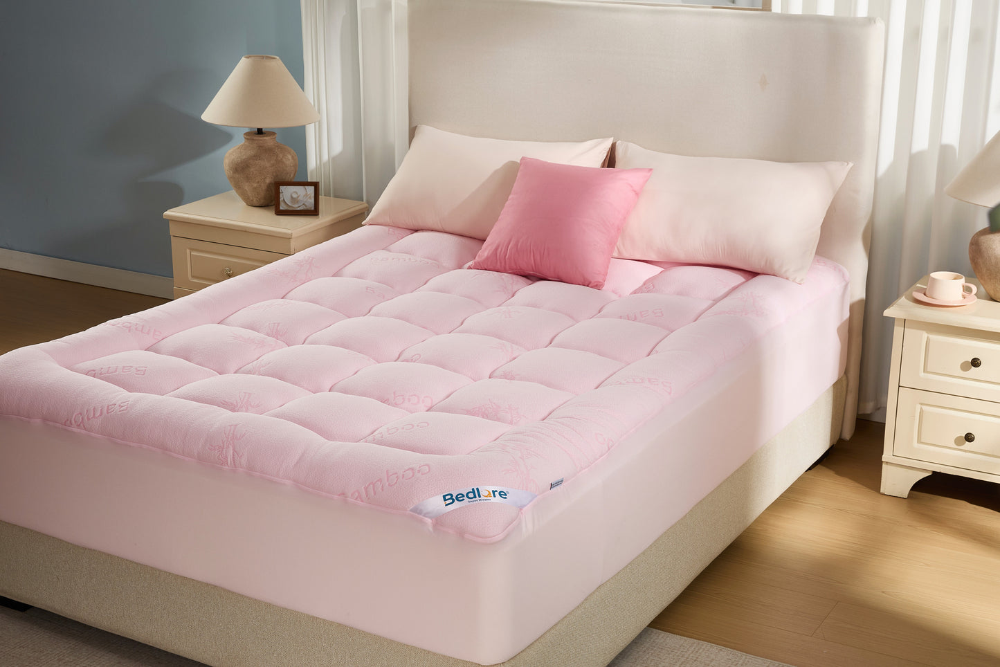 Bedlore® 3D Fill Bamboo Mattress Topper, Cooling & Deep Sleep