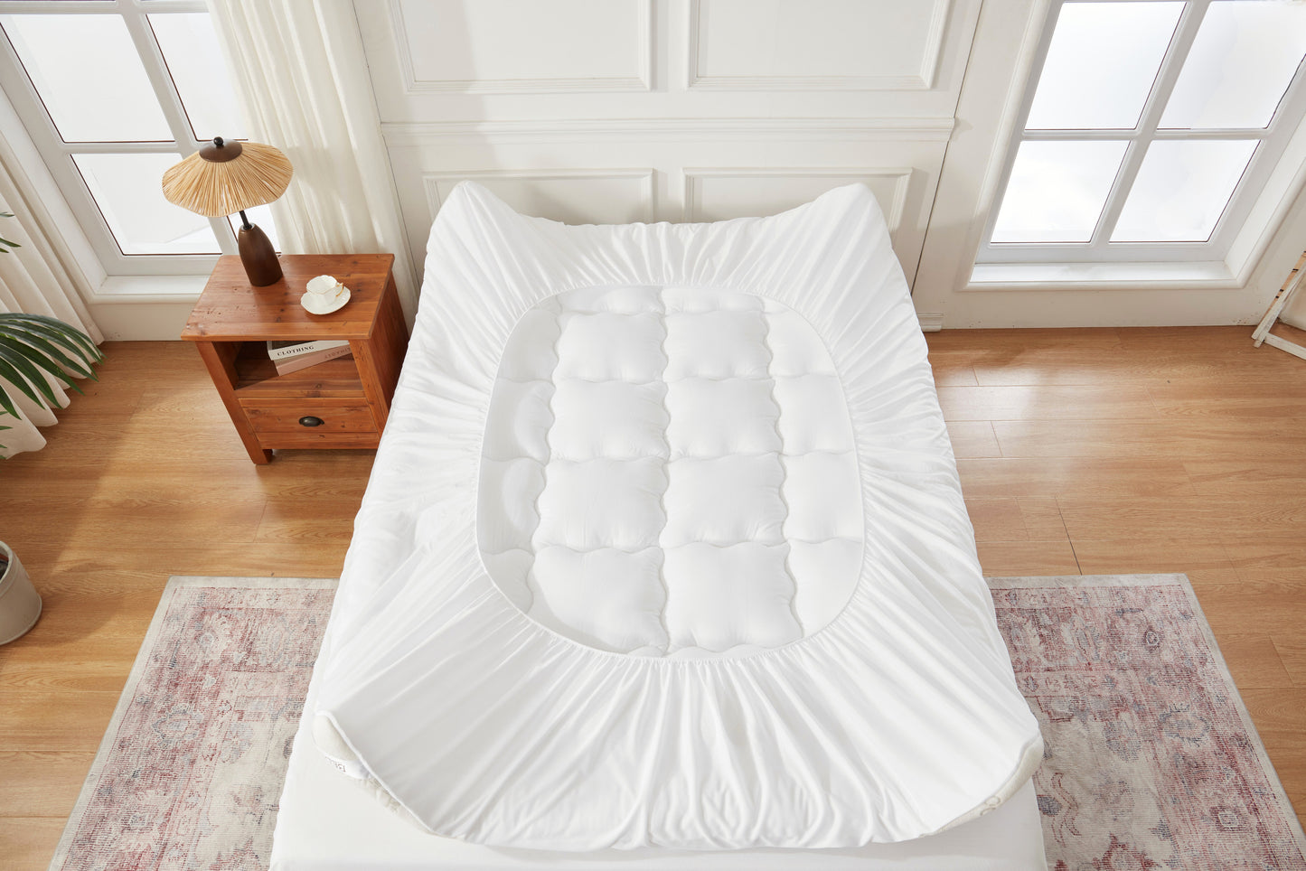 Bedlore® 3D Fill Bamboo Mattress Topper, Cooling & Deep Sleep
