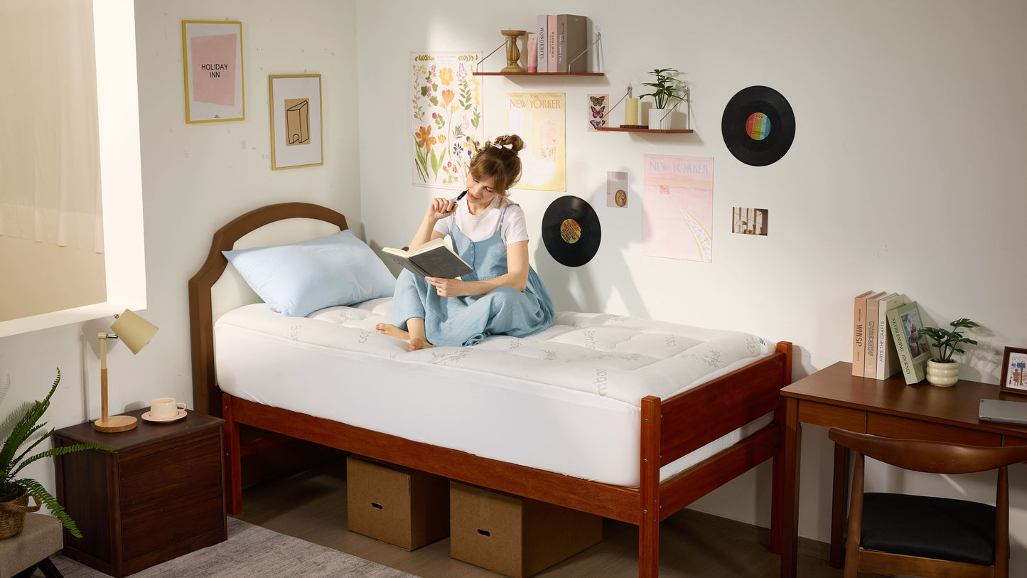 Bedlore® Single Bed 3D Fill Luxurious Bamboo Fabric Mattress Topper