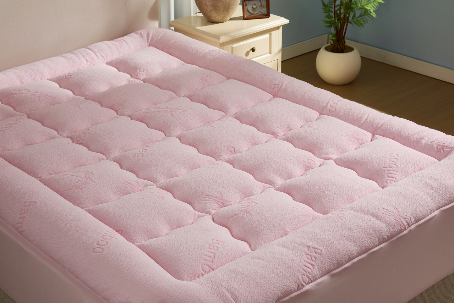 Bedlore® 3D Fill Bamboo Mattress Topper, Cooling & Deep Sleep