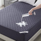 luck charm print waterproof mattress protector, navy blue