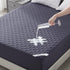 luck charm print waterproof mattress protector, navy blue