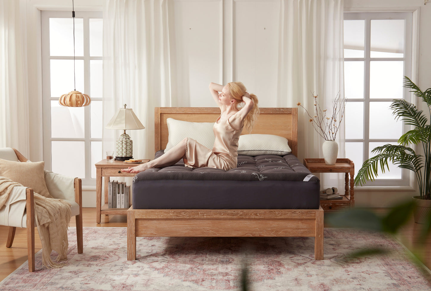 Bedlore® 3D Fill Bamboo Mattress Topper, Cooling & Deep Sleep