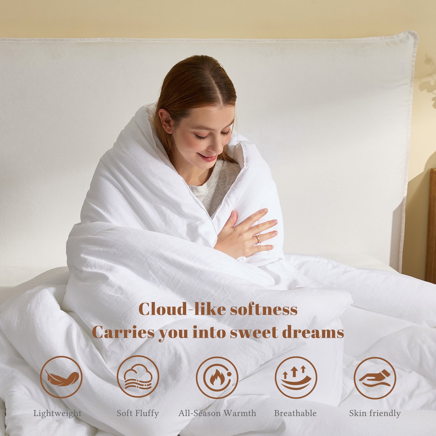 Bedlore® Skin-Friendly Soft Down Duvet Insert, Machine Washable