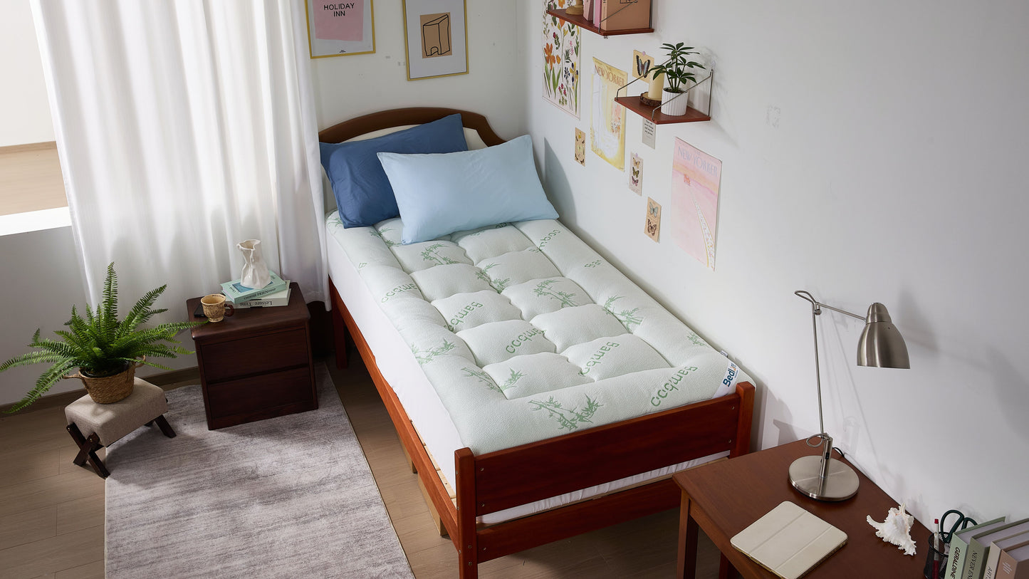 Bedlore® Single Bed 3D Fill Luxurious Bamboo Fabric Mattress Topper