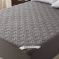 waterproof skin-friendly mattress protector, gray