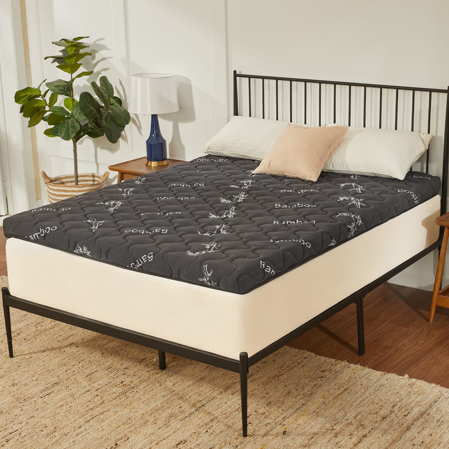 Bedlore® Foldable Japanese Futon with High-Density Foam, 3" Thick Portable