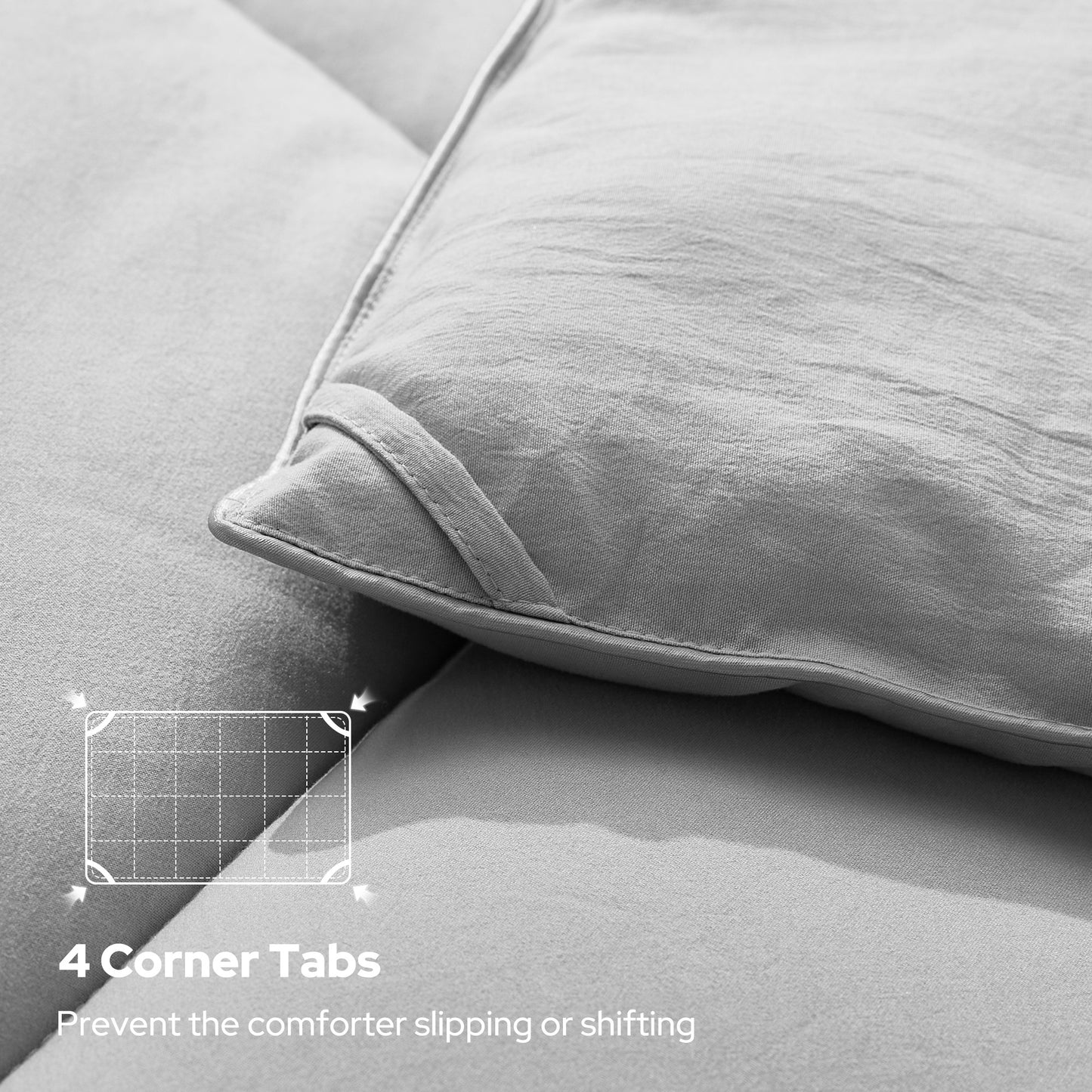 Bedlore® Ultra-Soft Quilted Comforter – All Season Duvet Insert with Corner Tabs