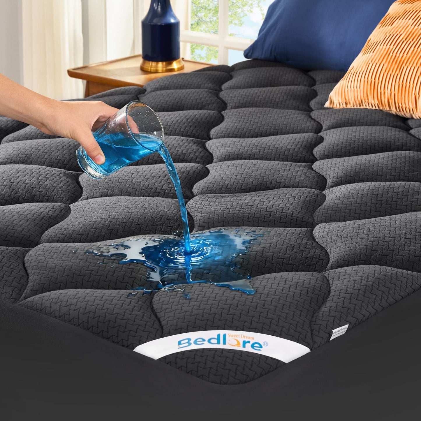 Bedlore Waterproof Mattress Topper – Quilted Breathable Mattress Pad