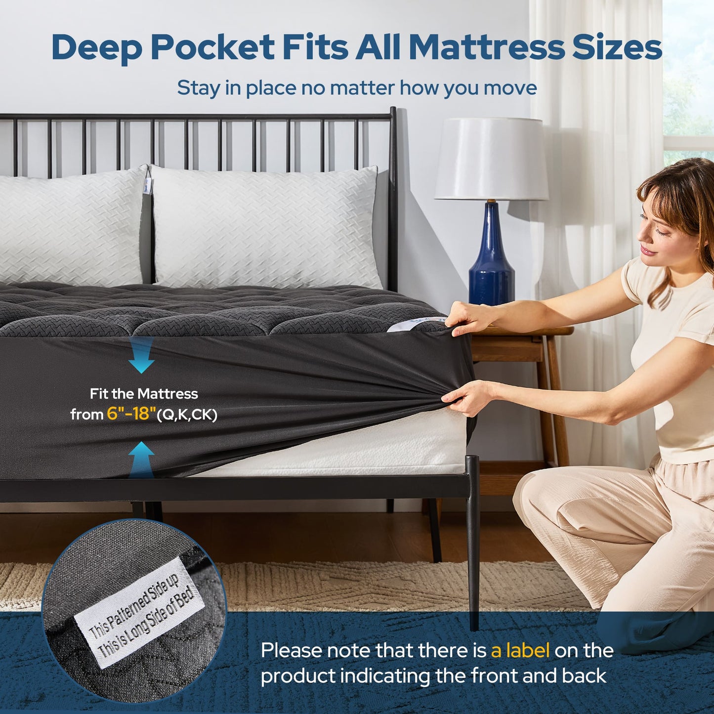 Bedlore Waterproof Mattress Topper – Quilted Breathable Mattress Pad